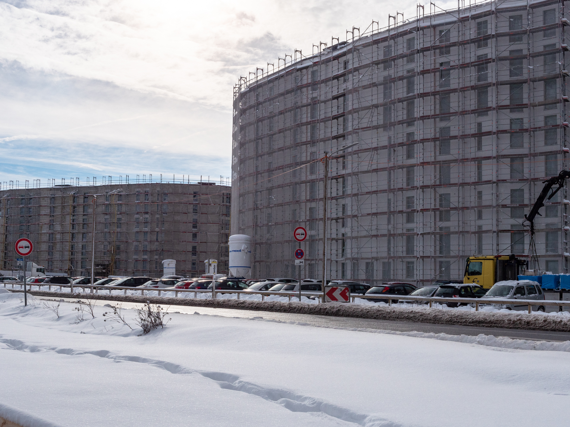 11.01.2019 - Baustelle Carl-Wery-Strasse in Neuperlach