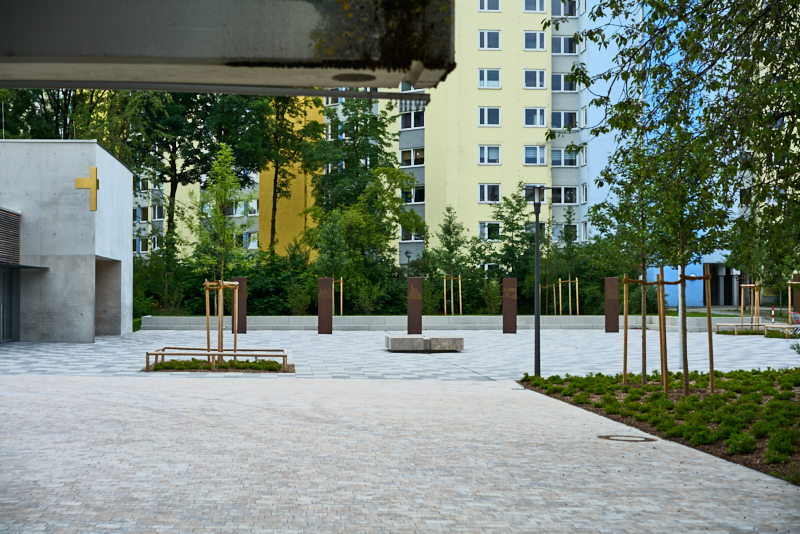 27.07.2019 - Der Brunne auf dem Gelände der Christus Erlöser Gemeinde spudelt nicht