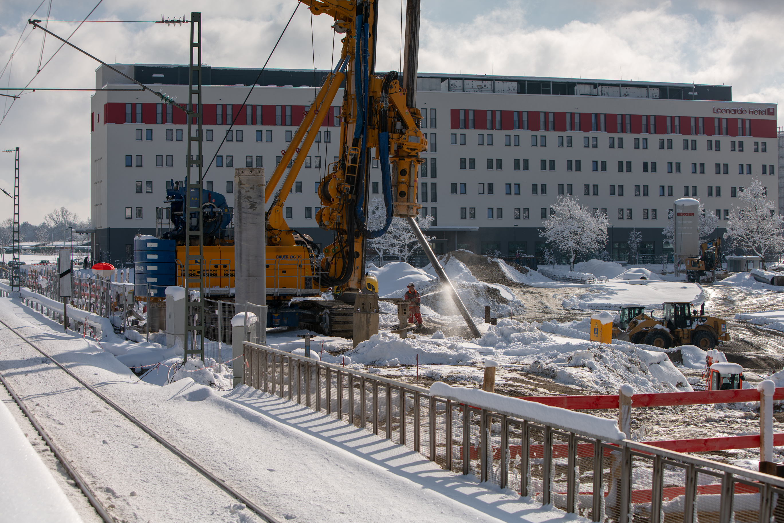 04.02.2019 -  Hoher Schnee auf der REVO Baustelle
