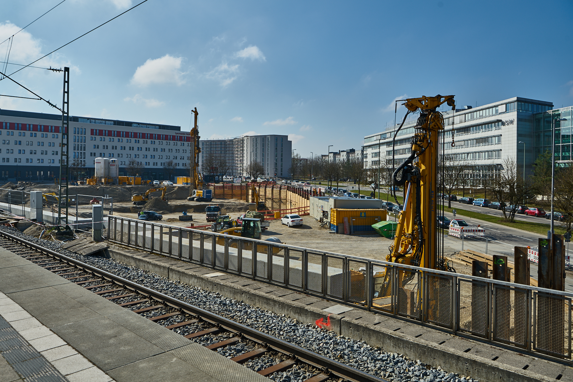29.03.20019 - Die Baustelle Iconic-Serviced-Apartments in Neuperlach Süd