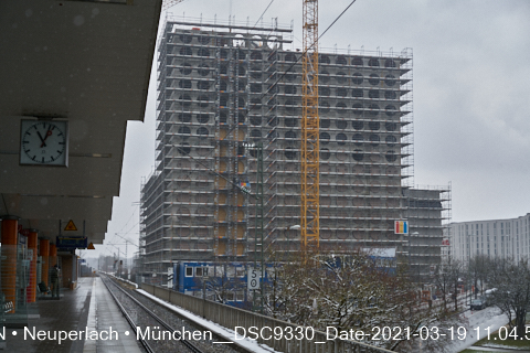 März 2021 - Zusammenfassung der Bautätigkeiten im Monat März auf der Baustelle zum Boardinghaus