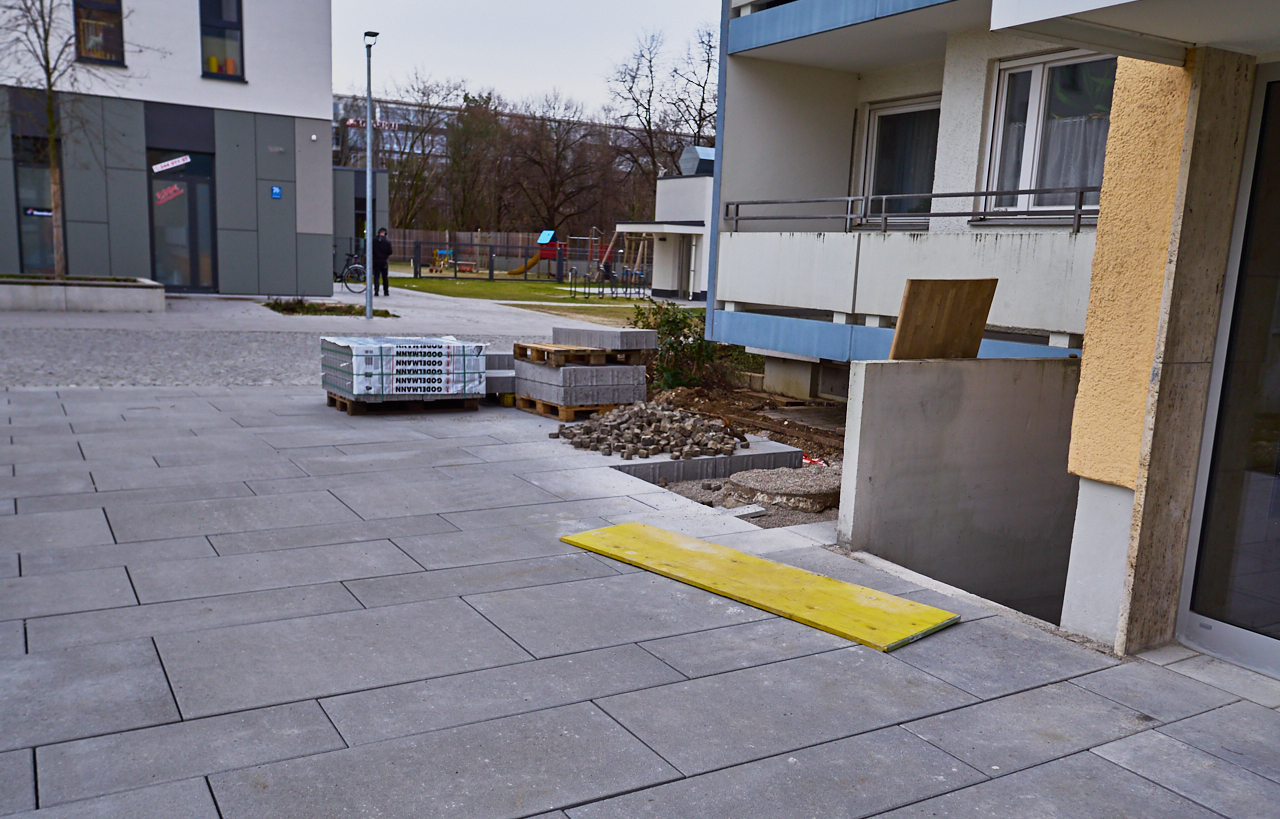 Plettstrasse mit neuen Pflastersteine am 10.12.2017