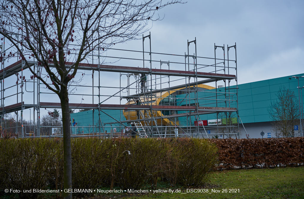26.11.2021 - Baustelle Plettzentrum zur Montessori Schule in Neuperlach