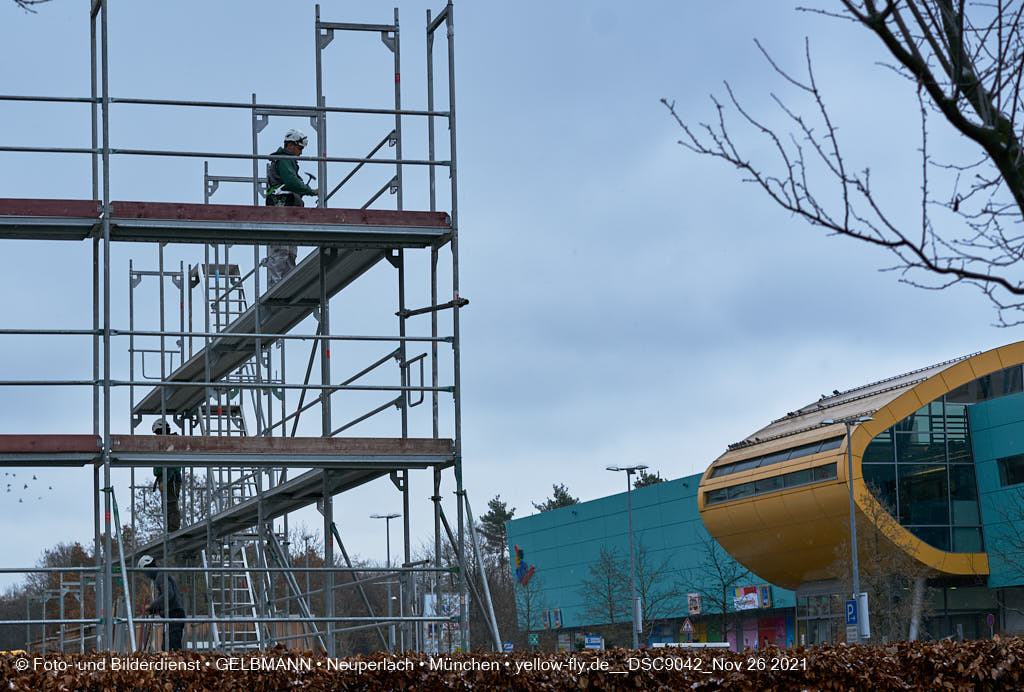 26.11.2021 - Baustelle Plettzentrum zur Montessori Schule in Neuperlach
