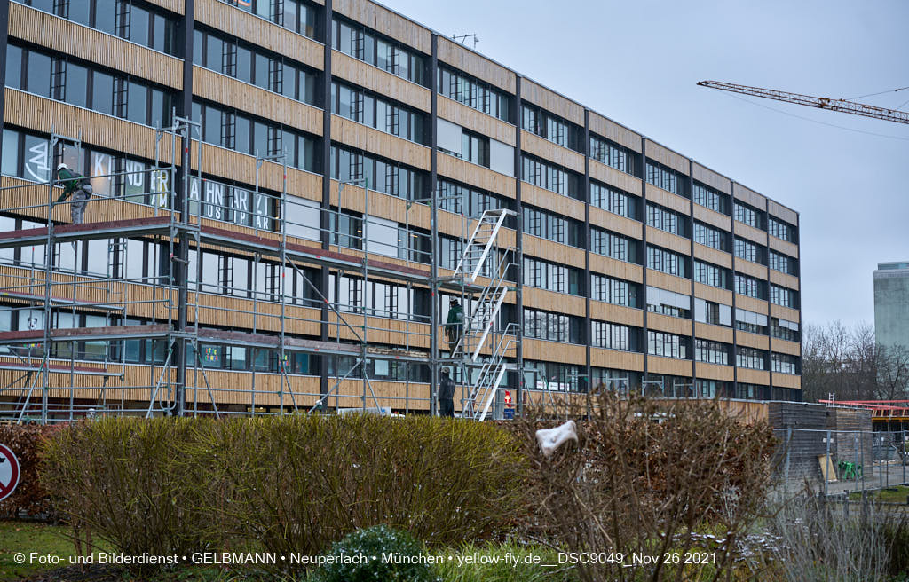 26.11.2021 - Baustelle Plettzentrum zur Montessori Schule in Neuperlach