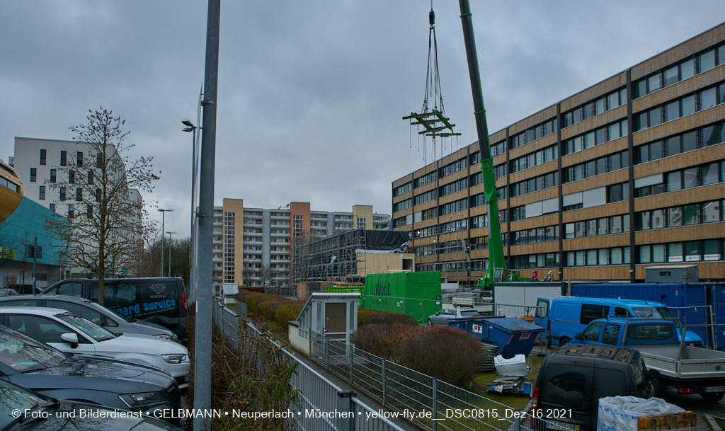 16.12.2021 -Holzmodulen für den Neubau der Internationale Montessorischule