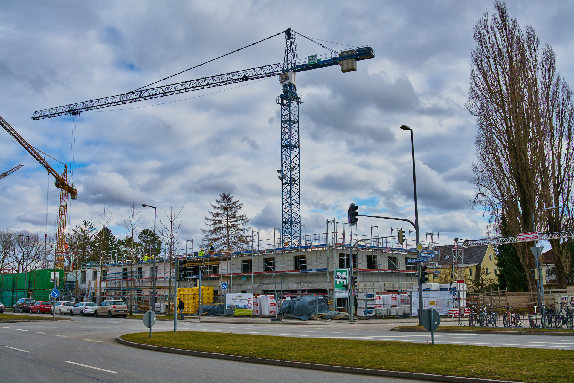 16.03.2018 - Baustelle Maikäfersiedlung in der Bad-Schachener-Straße in Neuperlach