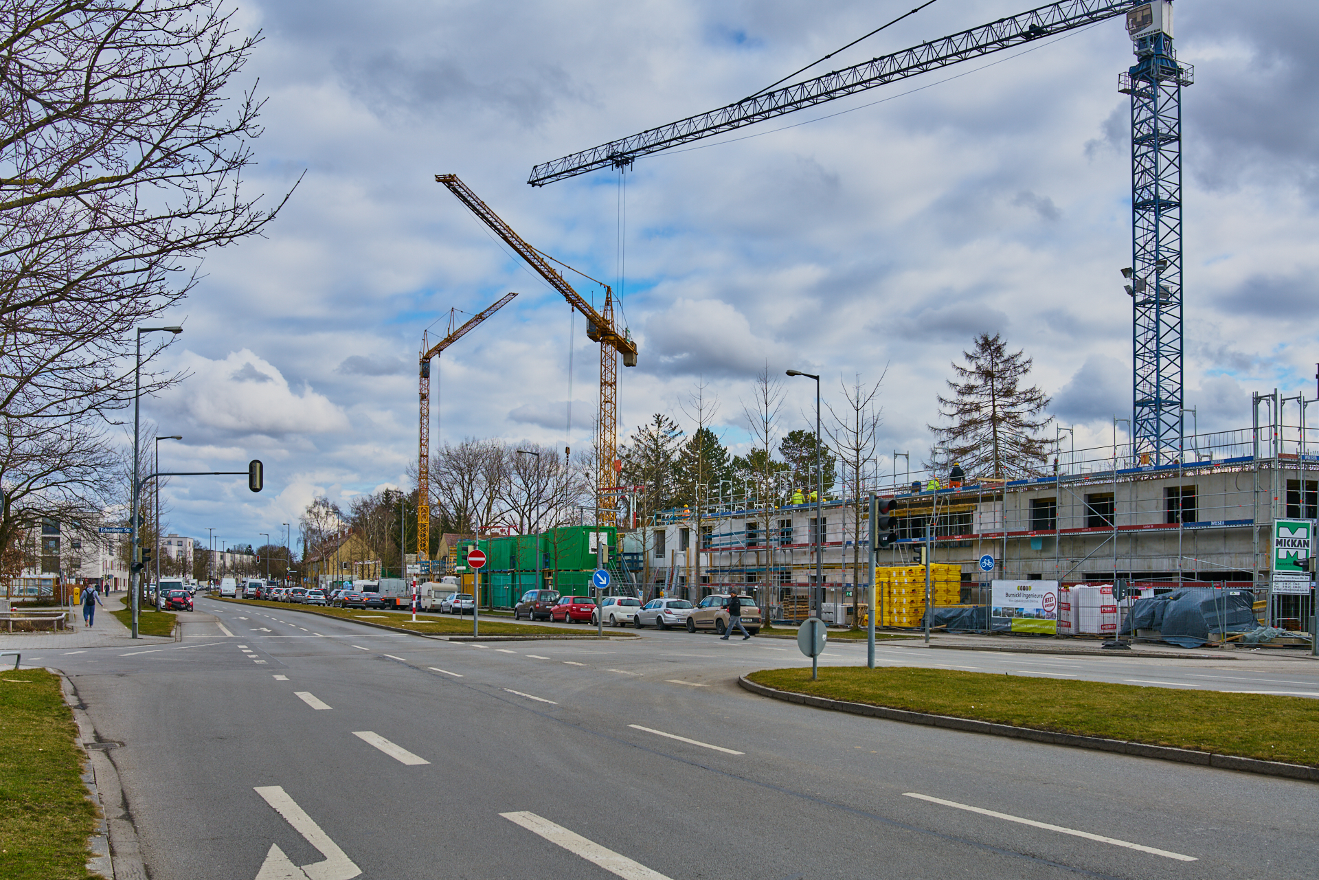 16.03.2018 - Baustelle Maikäfersiedlung in der Bad-Schachener-Straße in Neuperlach