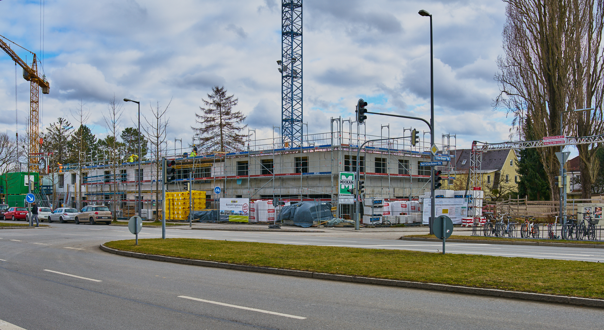 16.03.2018 - Baustelle Maikäfersiedlung in der Bad-Schachener-Straße in Neuperlach