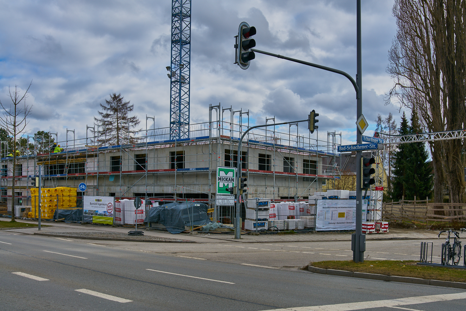 16.03.2018 - Baustelle Maikäfersiedlung in der Bad-Schachener-Straße in Neuperlach