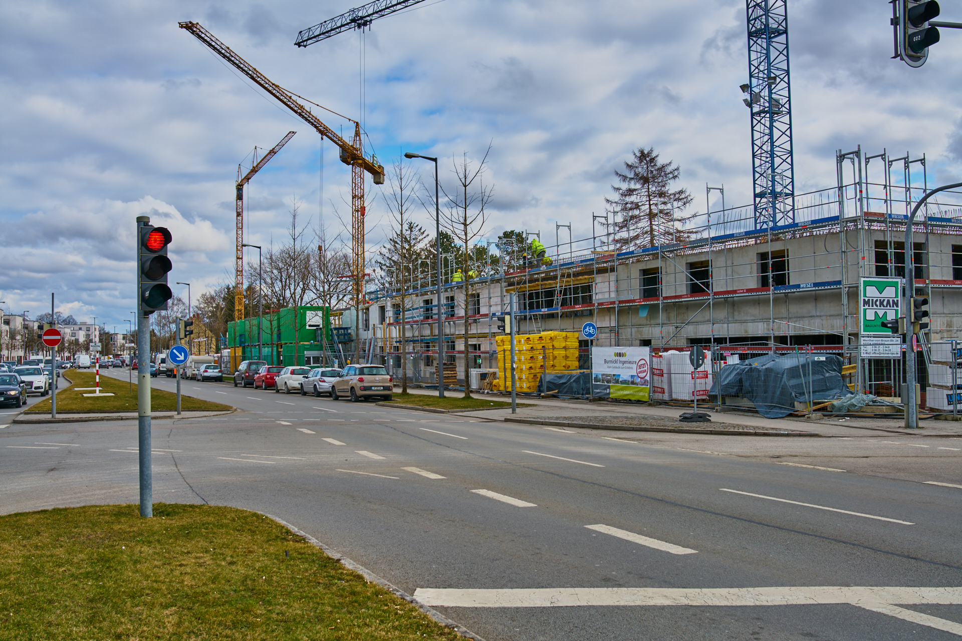 16.03.2018 - Baustelle Maikäfersiedlung in der Bad-Schachener-Straße in Neuperlach
