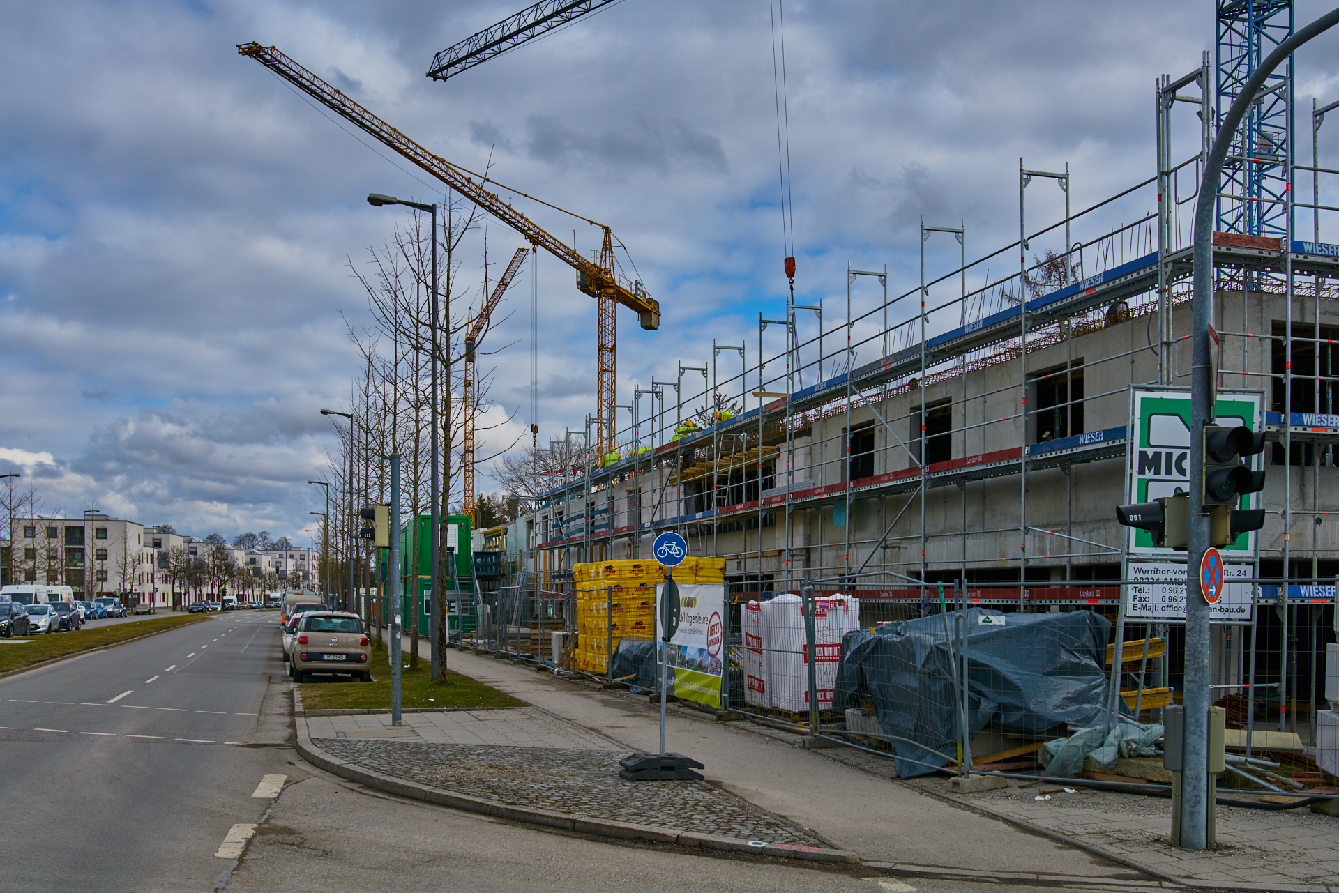 16.03.2018 - Baustelle Maikäfersiedlung in der Bad-Schachener-Straße in Neuperlach
