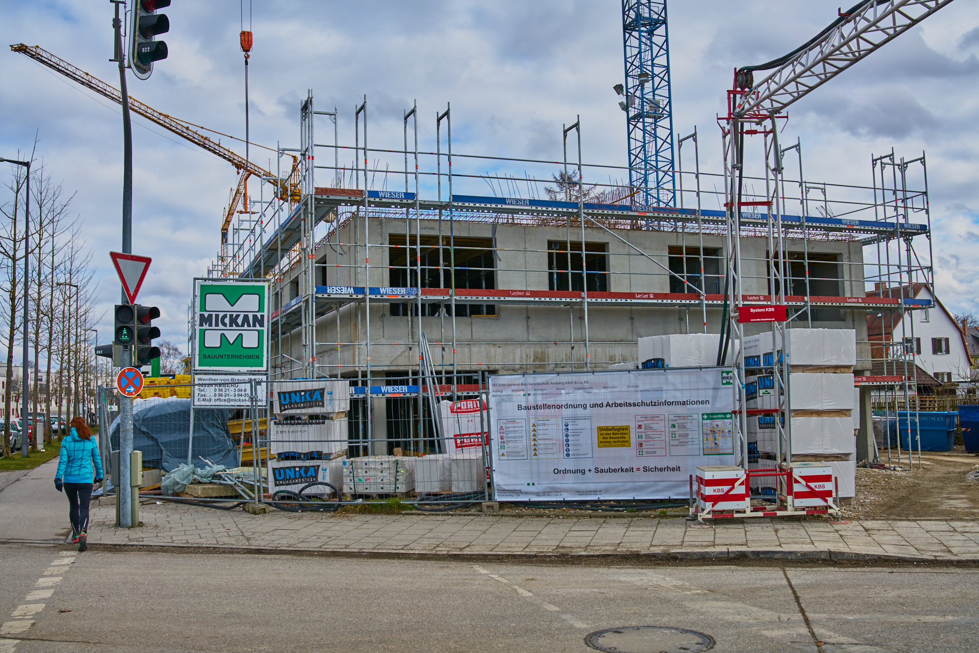 16.03.2018 - Baustelle Maikäfersiedlung in der Bad-Schachener-Straße in Neuperlach