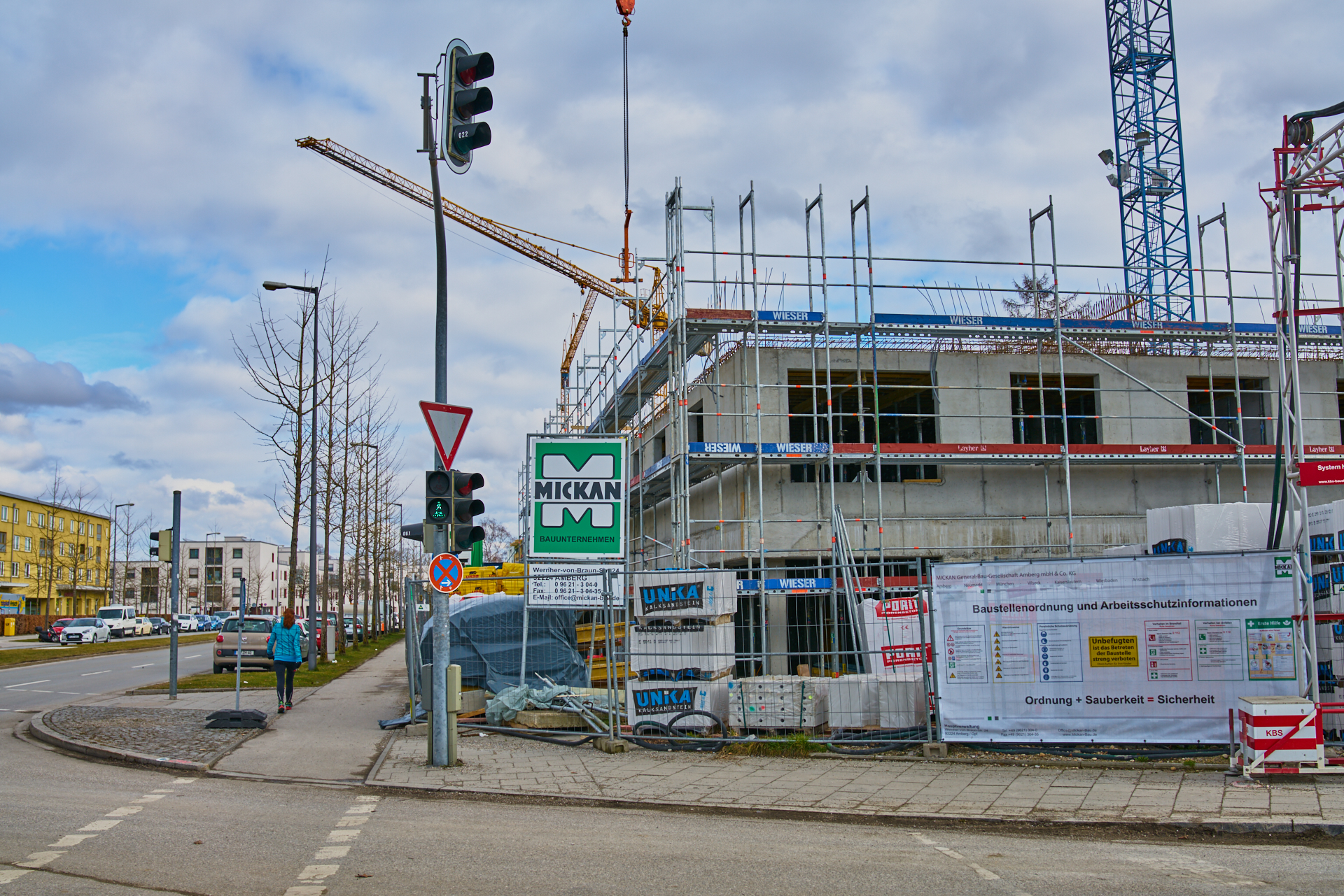 16.03.2018 - Baustelle Maikäfersiedlung in der Bad-Schachener-Straße in Neuperlach