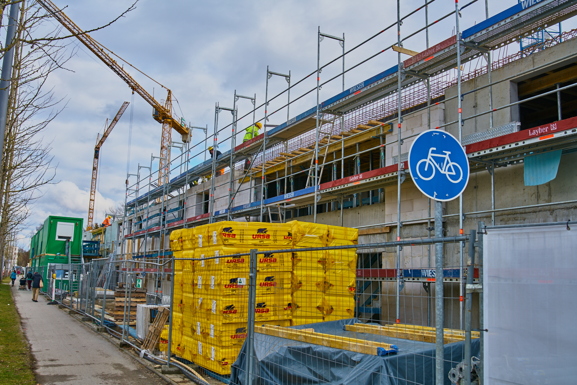 16.03.2018 - Baustelle Maikäfersiedlung in der Bad-Schachener-Straße in Neuperlach