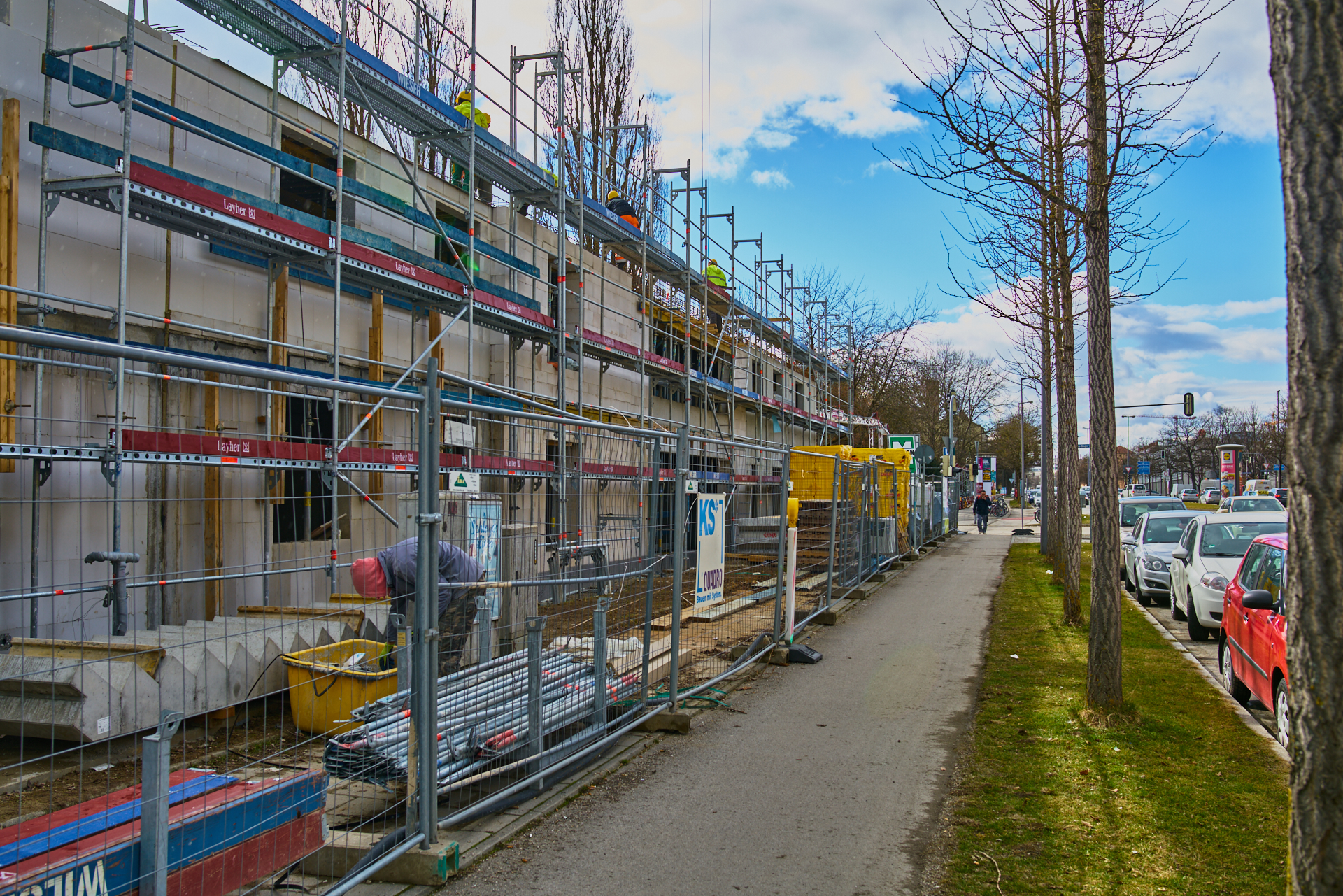 16.03.2018 - Baustelle Maikäfersiedlung in der Bad-Schachener-Straße in Neuperlach