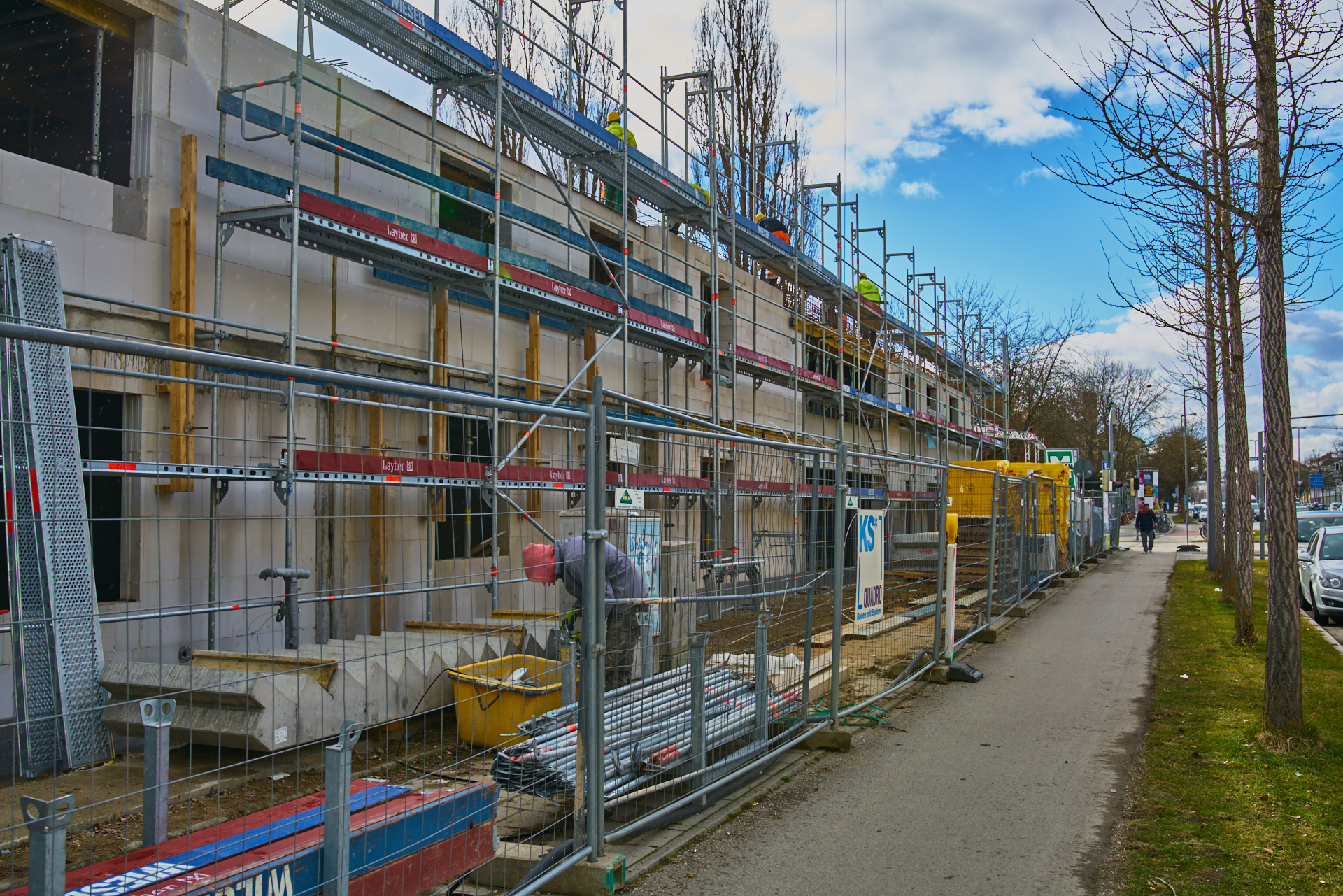 16.03.2018 - Baustelle Maikäfersiedlung in der Bad-Schachener-Straße in Neuperlach