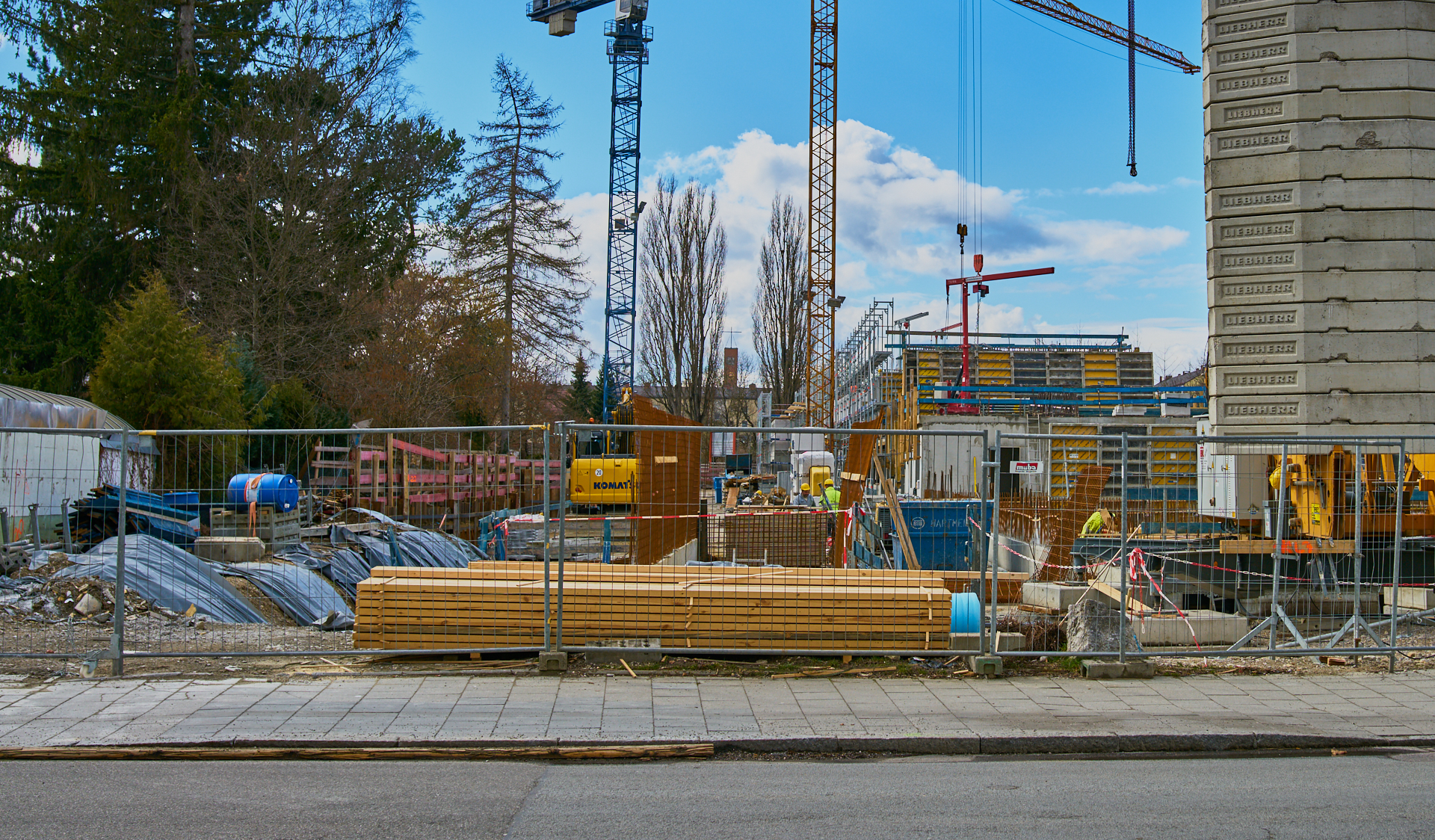 16.03.2018 - Baustelle Maikäfersiedlung in der Bad-Schachener-Straße in Neuperlach