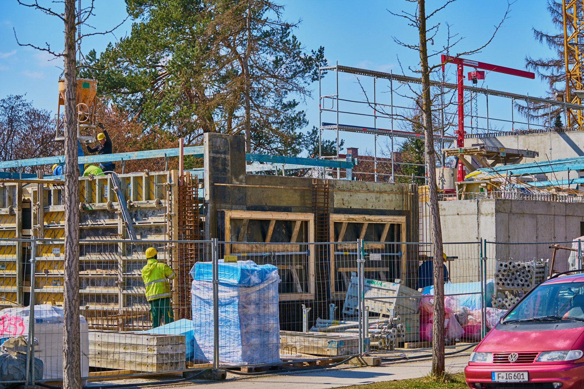 24.03.2018 - Baustelle Maikäfersiedlung in der Bad Schachener Straße in Neuperlach