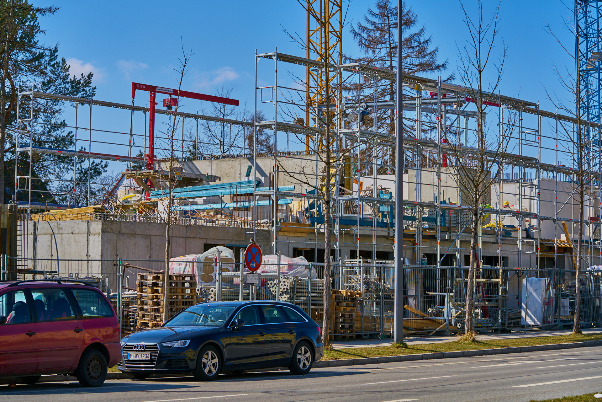 24.03.2018 - Baustelle Maikäfersiedlung in der Bad Schachener Straße in Neuperlach