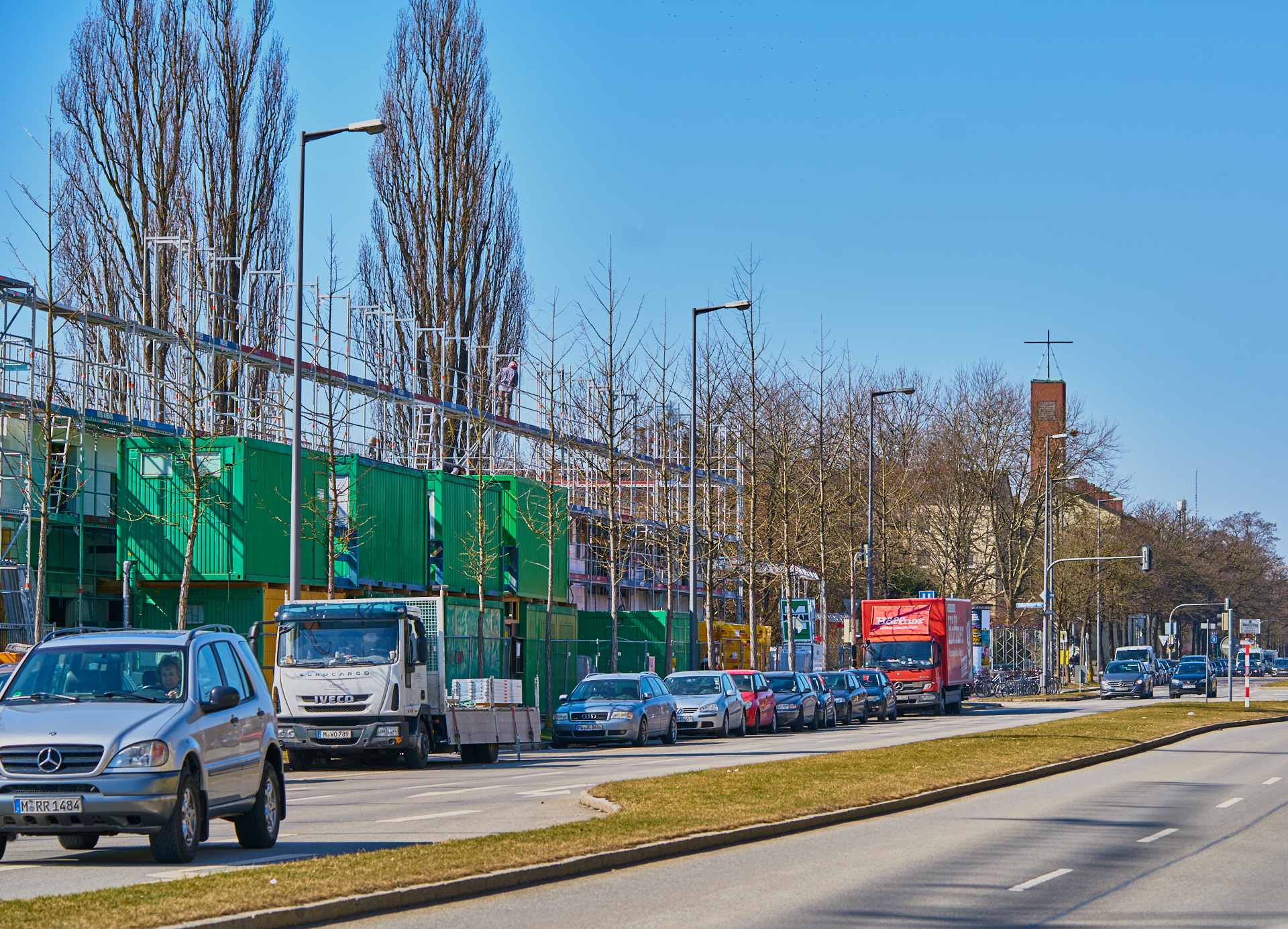24.03.2018 - Baustelle Maikäfersiedlung in der Bad Schachener Straße in Neuperlach