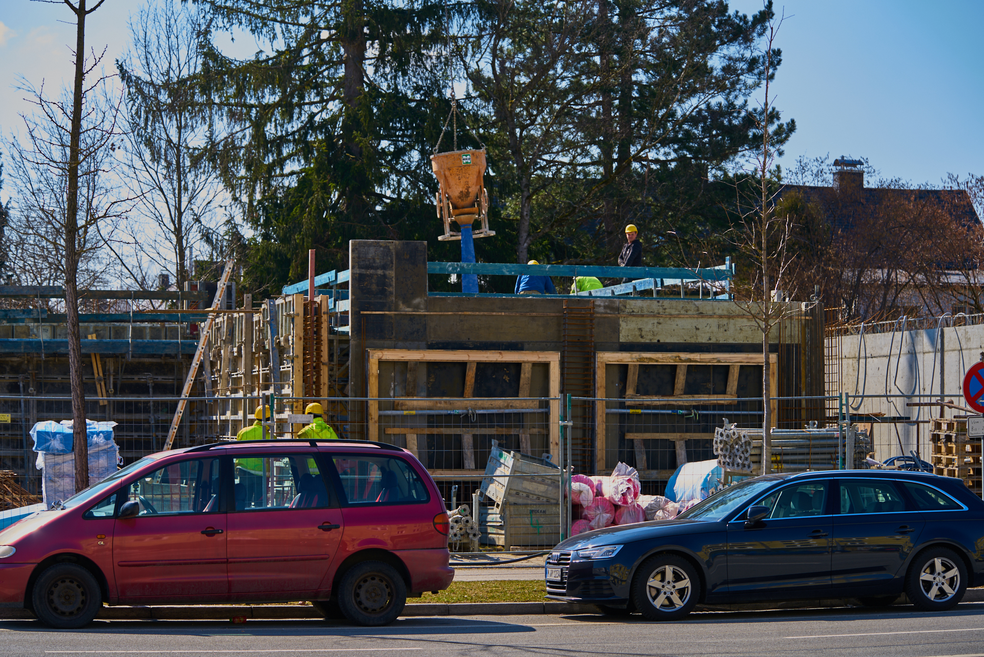 24.03.2018 - Baustelle Maikäfersiedlung in der Bad Schachener Straße in Neuperlach