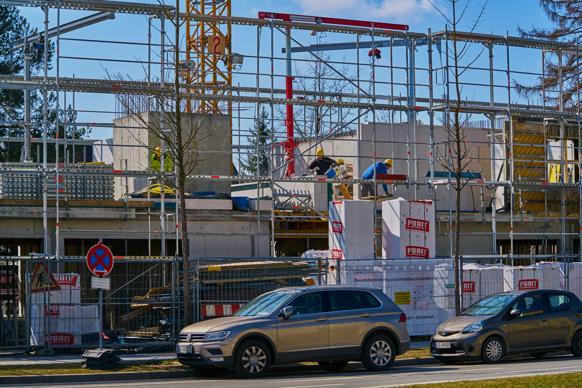24.03.2018 - Baustelle Maikäfersiedlung in der Bad Schachener Straße in Neuperlach