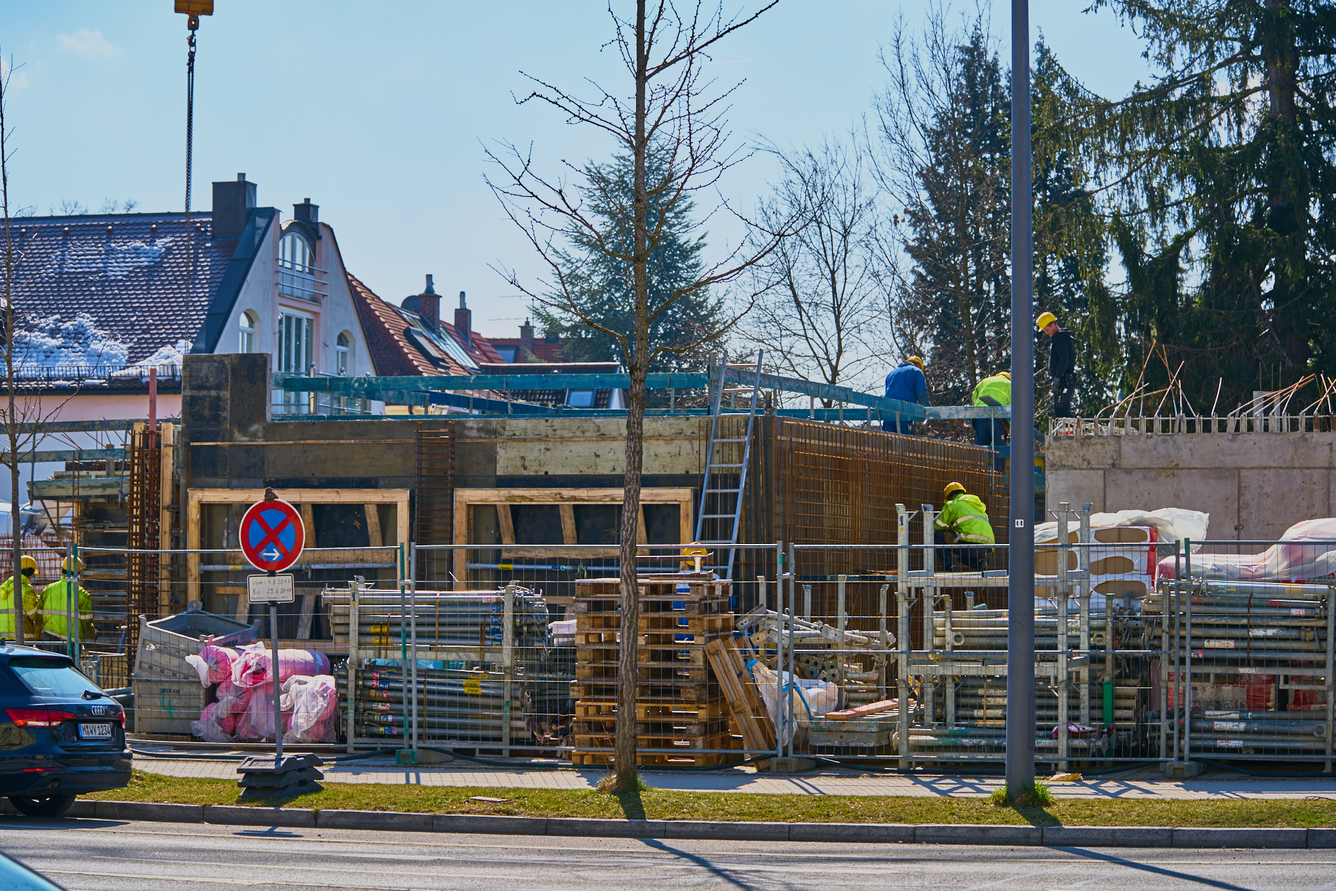 24.03.2018 - Baustelle Maikäfersiedlung in der Bad Schachener Straße in Neuperlach