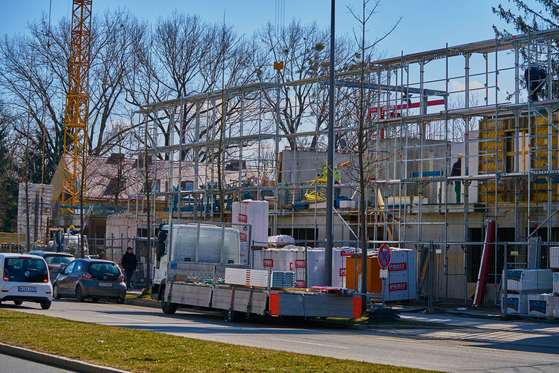 24.03.2018 - Baustelle Maikäfersiedlung in der Bad Schachener Straße in Neuperlach