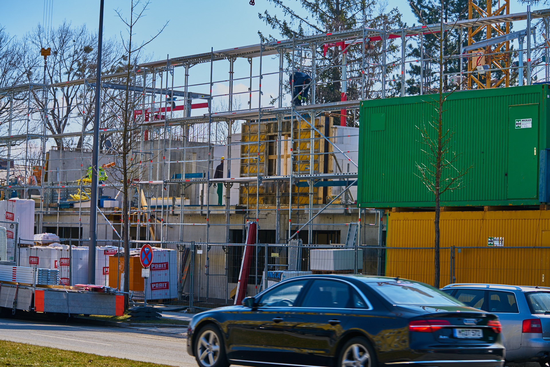 24.03.2018 - Baustelle Maikäfersiedlung in der Bad Schachener Straße in Neuperlach