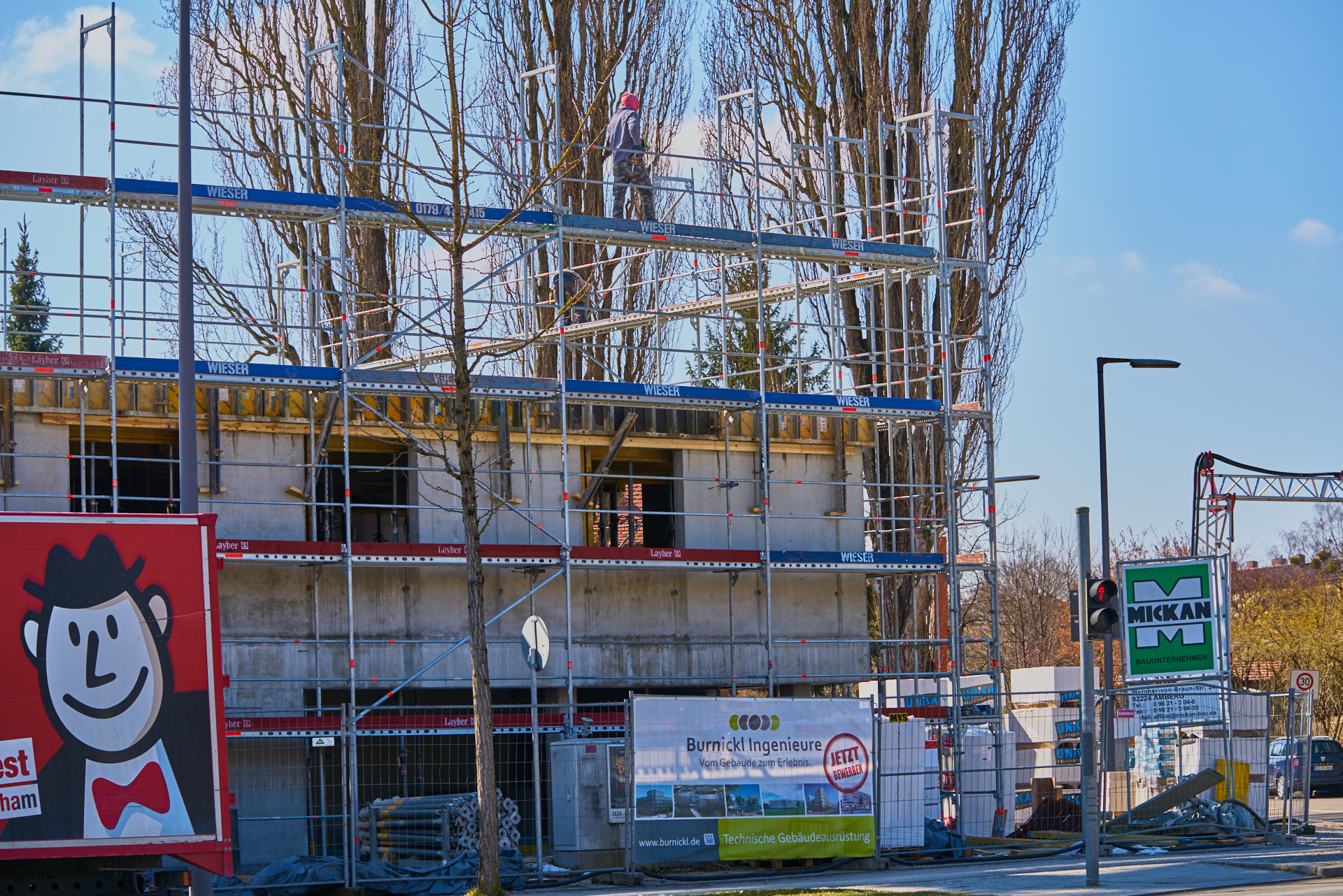 24.03.2018 - Baustelle Maikäfersiedlung in der Bad Schachener Straße in Neuperlach