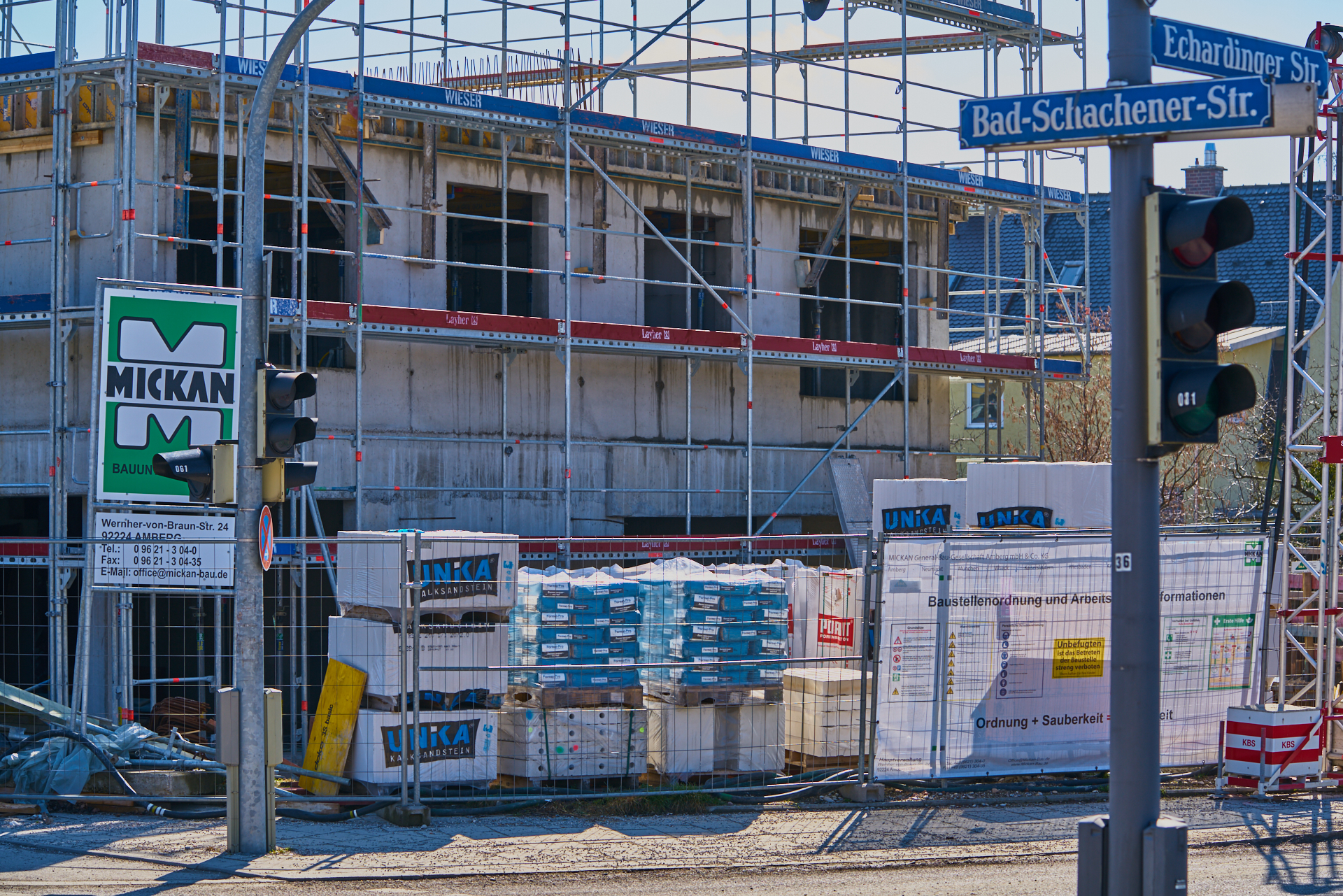 24.03.2018 - Baustelle Maikäfersiedlung in der Bad Schachener Straße in Neuperlach