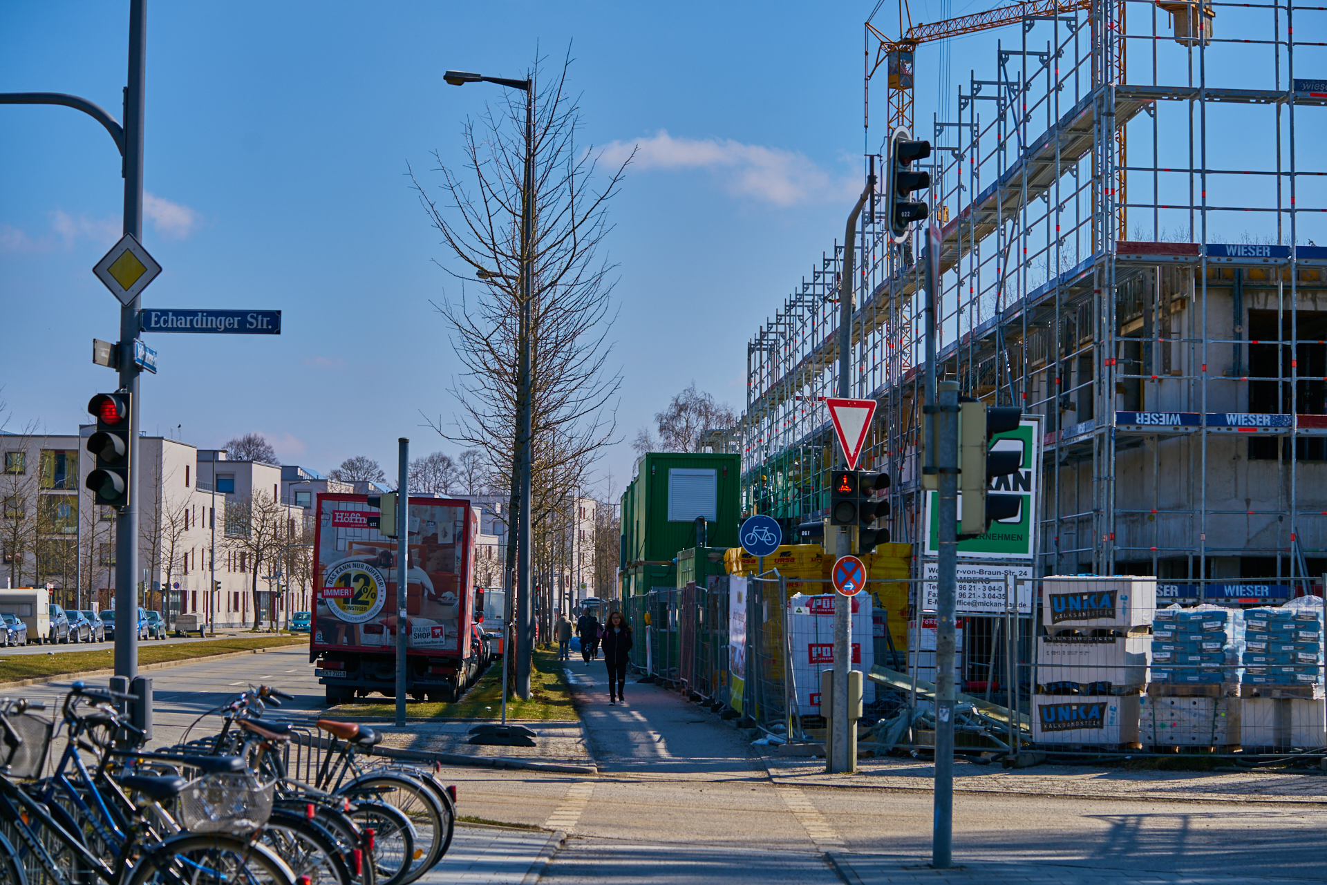 24.03.2018 - Baustelle Maikäfersiedlung in der Bad Schachener Straße in Neuperlach