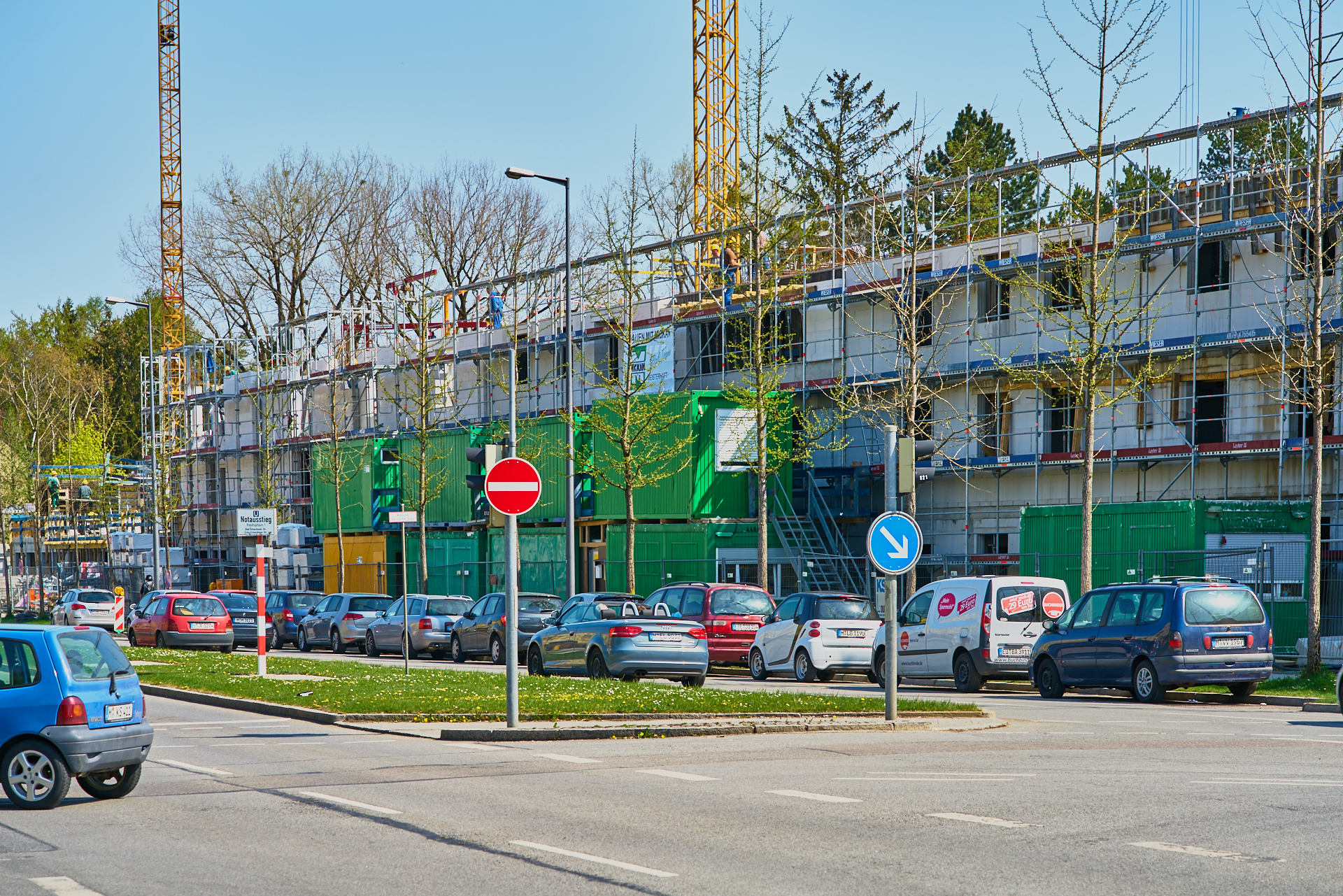19.04.2018 - Baustelle Maikäfersiedlung in der Bad Schachener Straße in Neuperlach