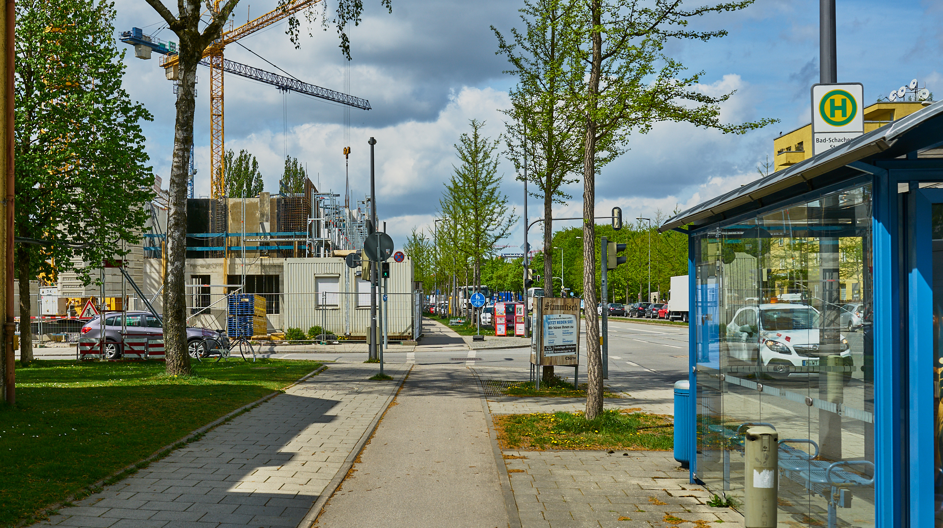 24.04.2018 - Baustelle Maikäfersiedlung in der Bad Schachener Straße in Neuperlach