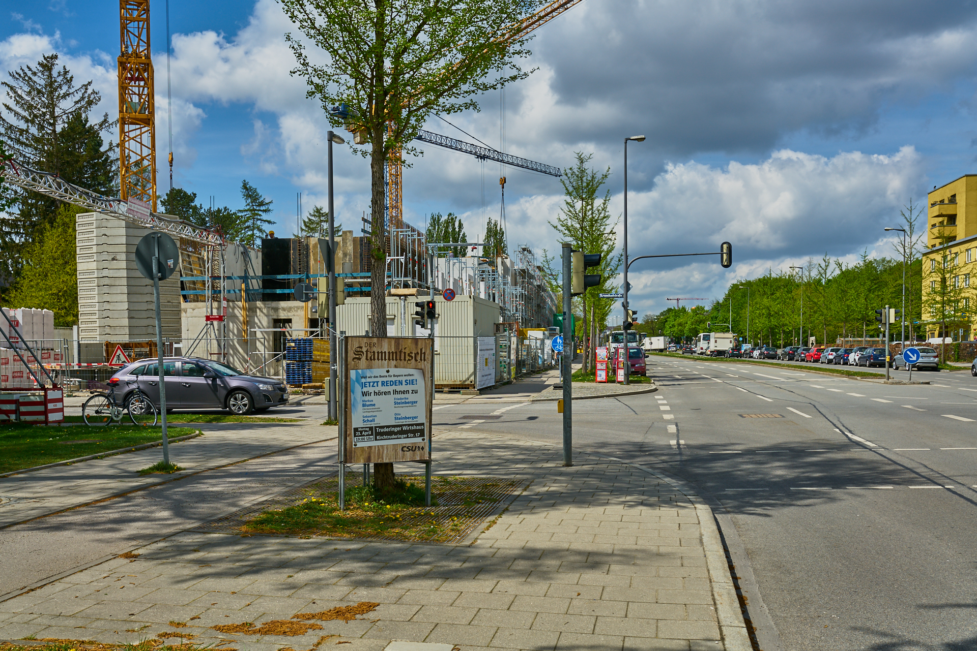 24.04.2018 - Baustelle Maikäfersiedlung in der Bad Schachener Straße in Neuperlach