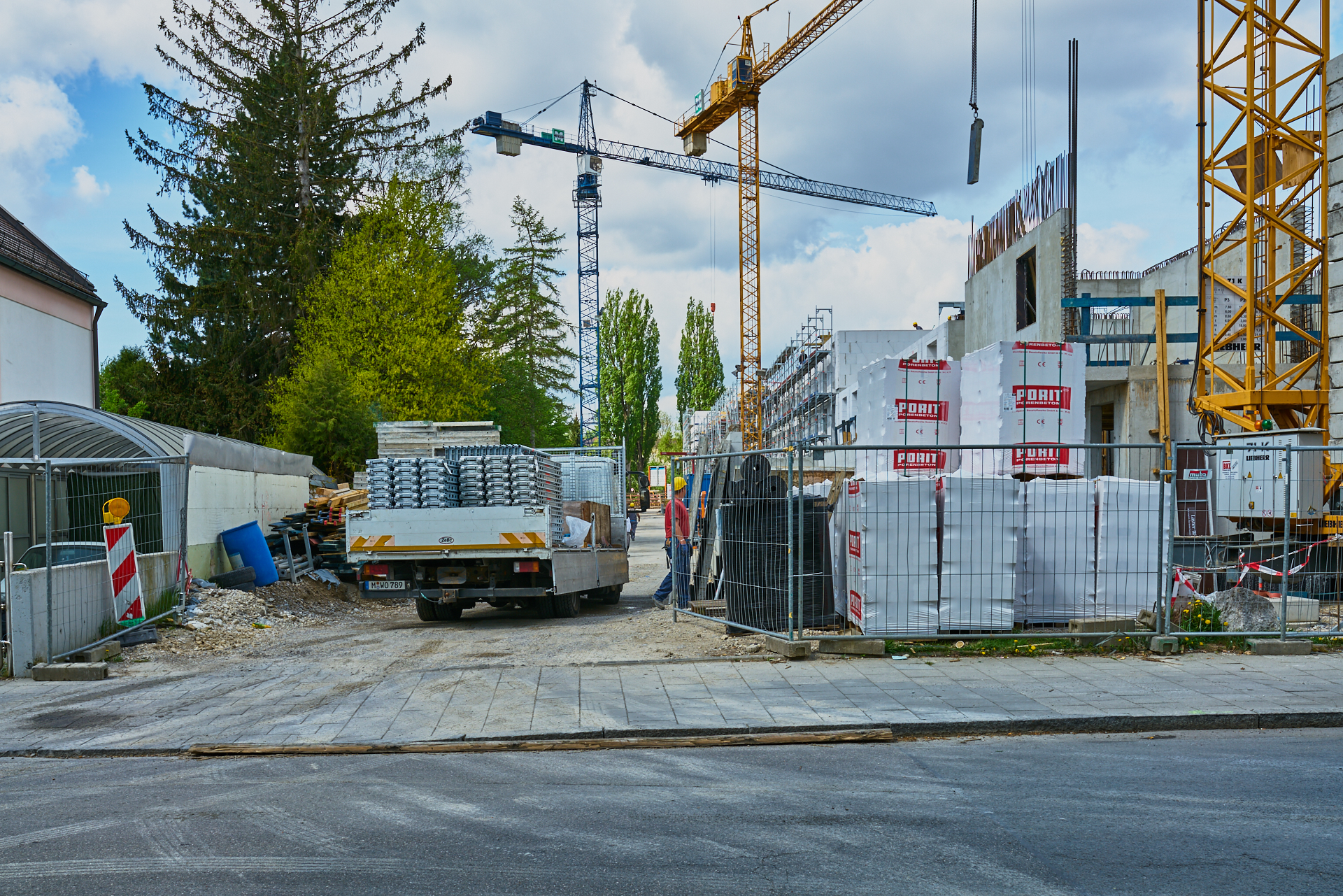 24.04.2018 - Baustelle Maikäfersiedlung in der Bad Schachener Straße in Neuperlach