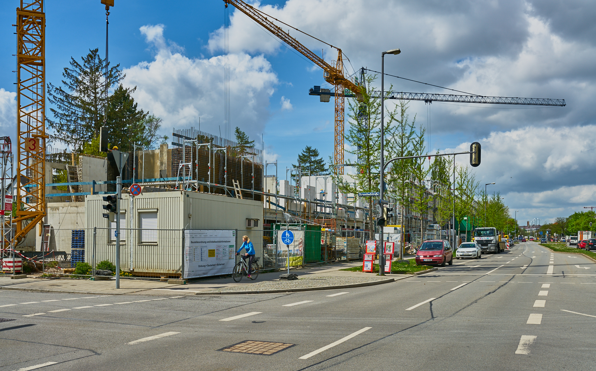 24.04.2018 - Baustelle Maikäfersiedlung in der Bad Schachener Straße in Neuperlach
