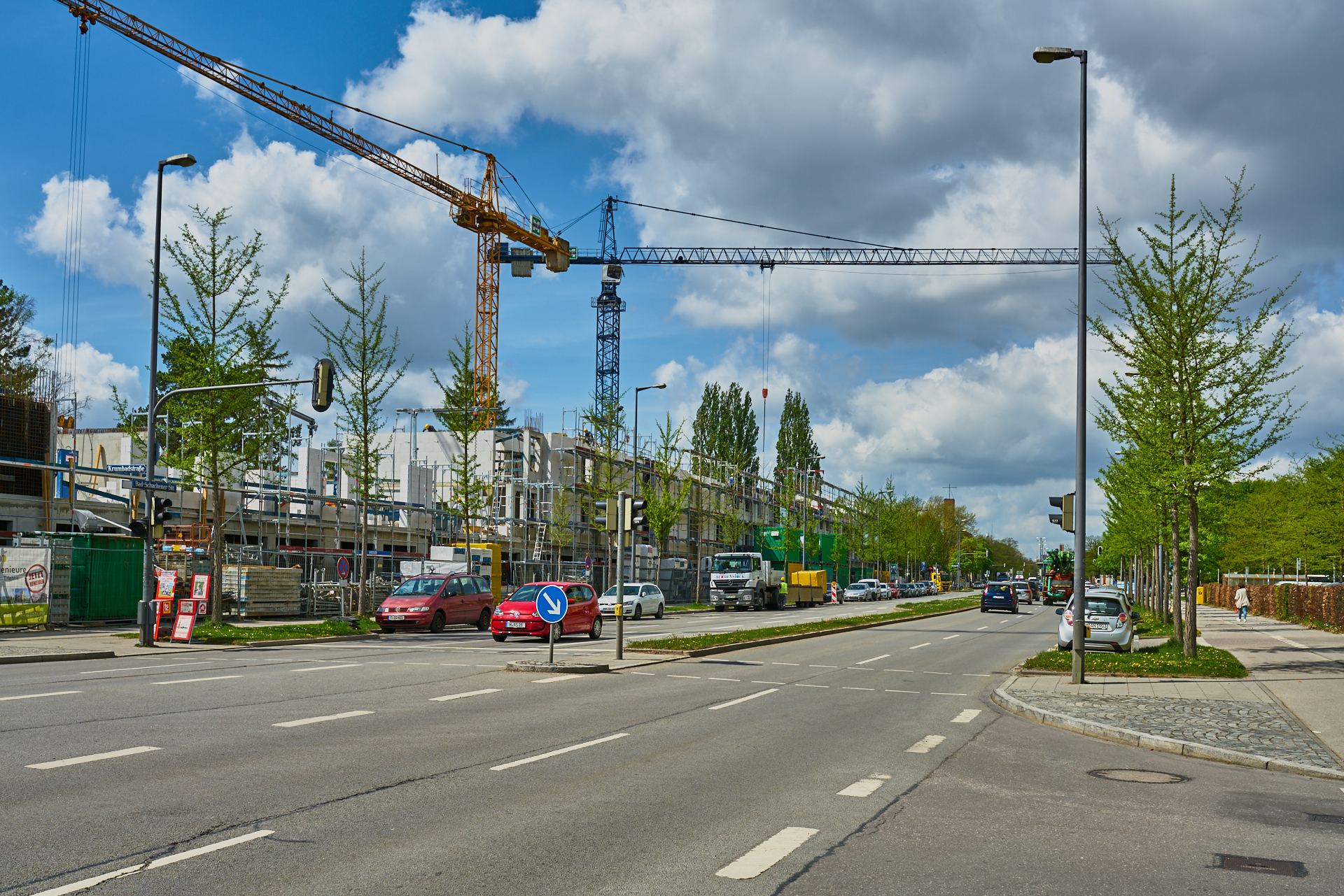 24.04.2018 - Baustelle Maikäfersiedlung in der Bad Schachener Straße in Neuperlach