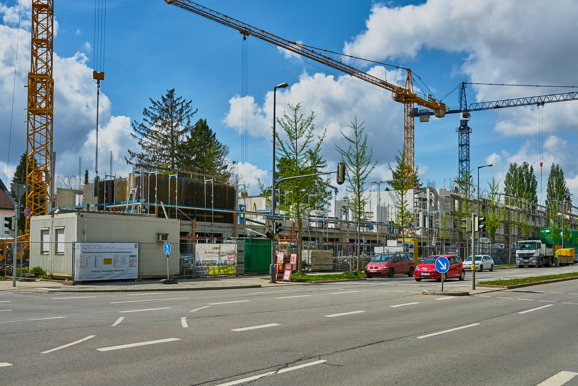 24.04.2018 - Baustelle Maikäfersiedlung in der Bad Schachener Straße in Neuperlach
