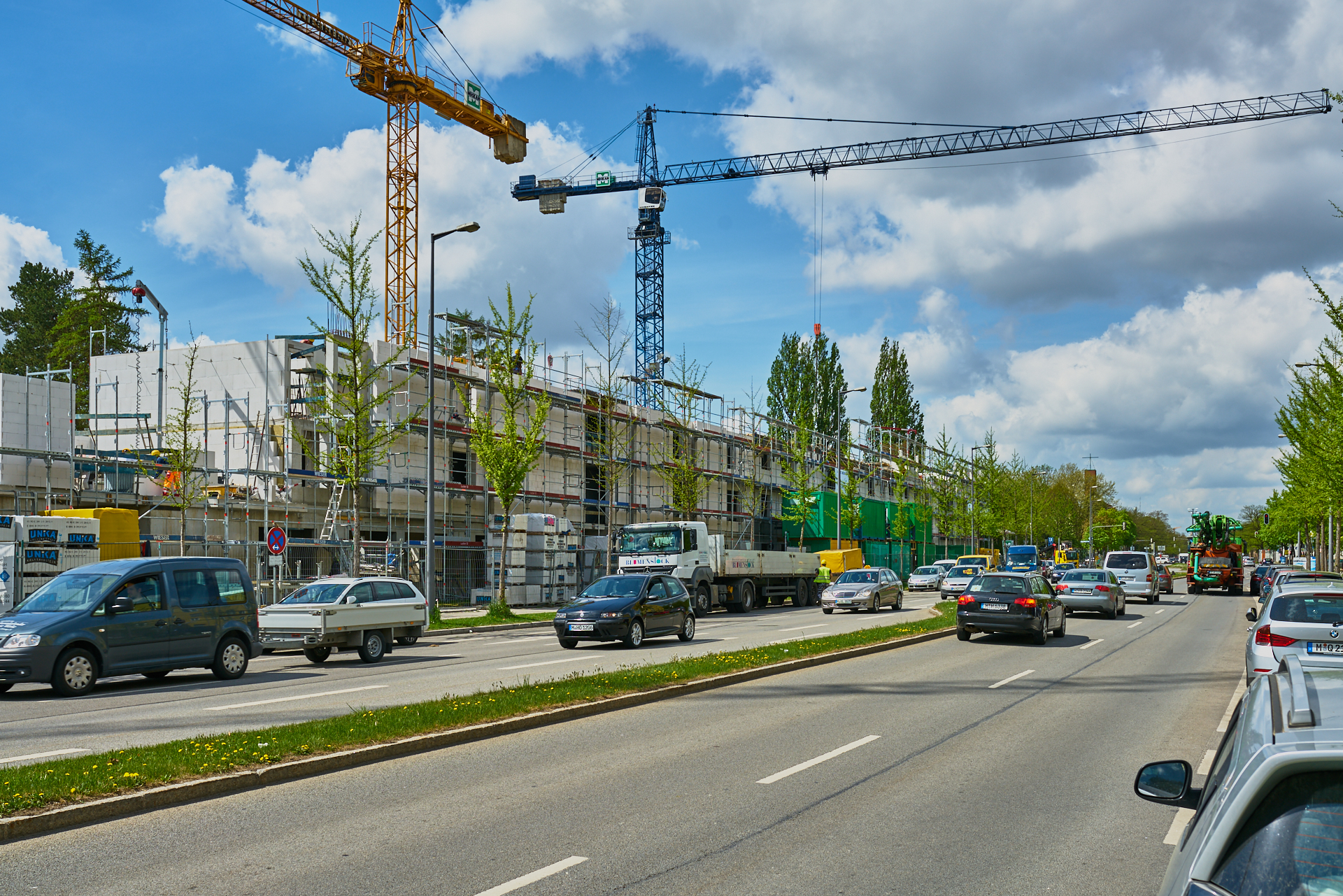 24.04.2018 - Baustelle Maikäfersiedlung in der Bad Schachener Straße in Neuperlach