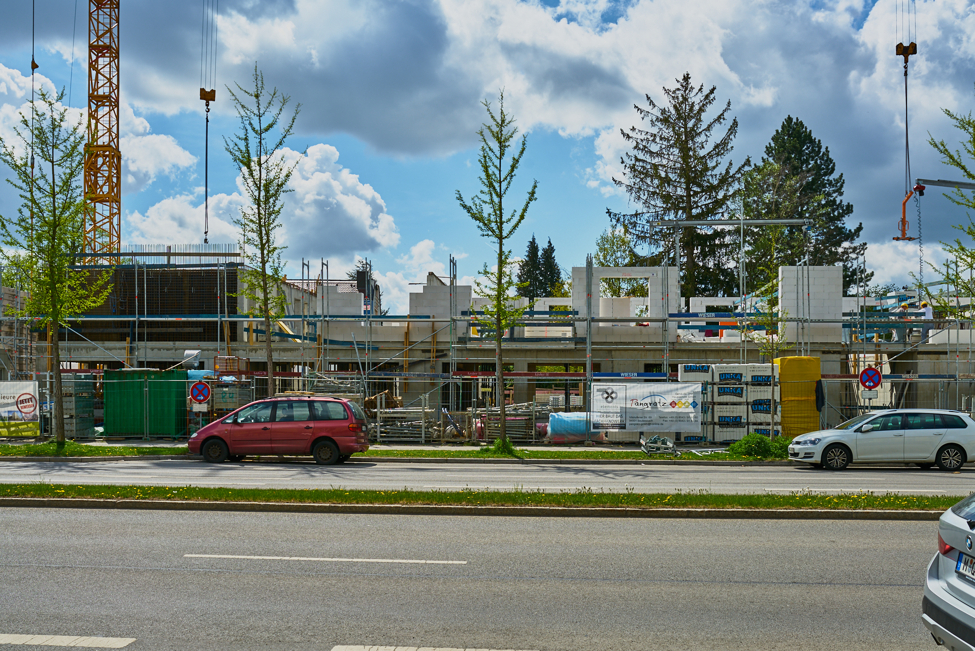 24.04.2018 - Baustelle Maikäfersiedlung in der Bad Schachener Straße in Neuperlach