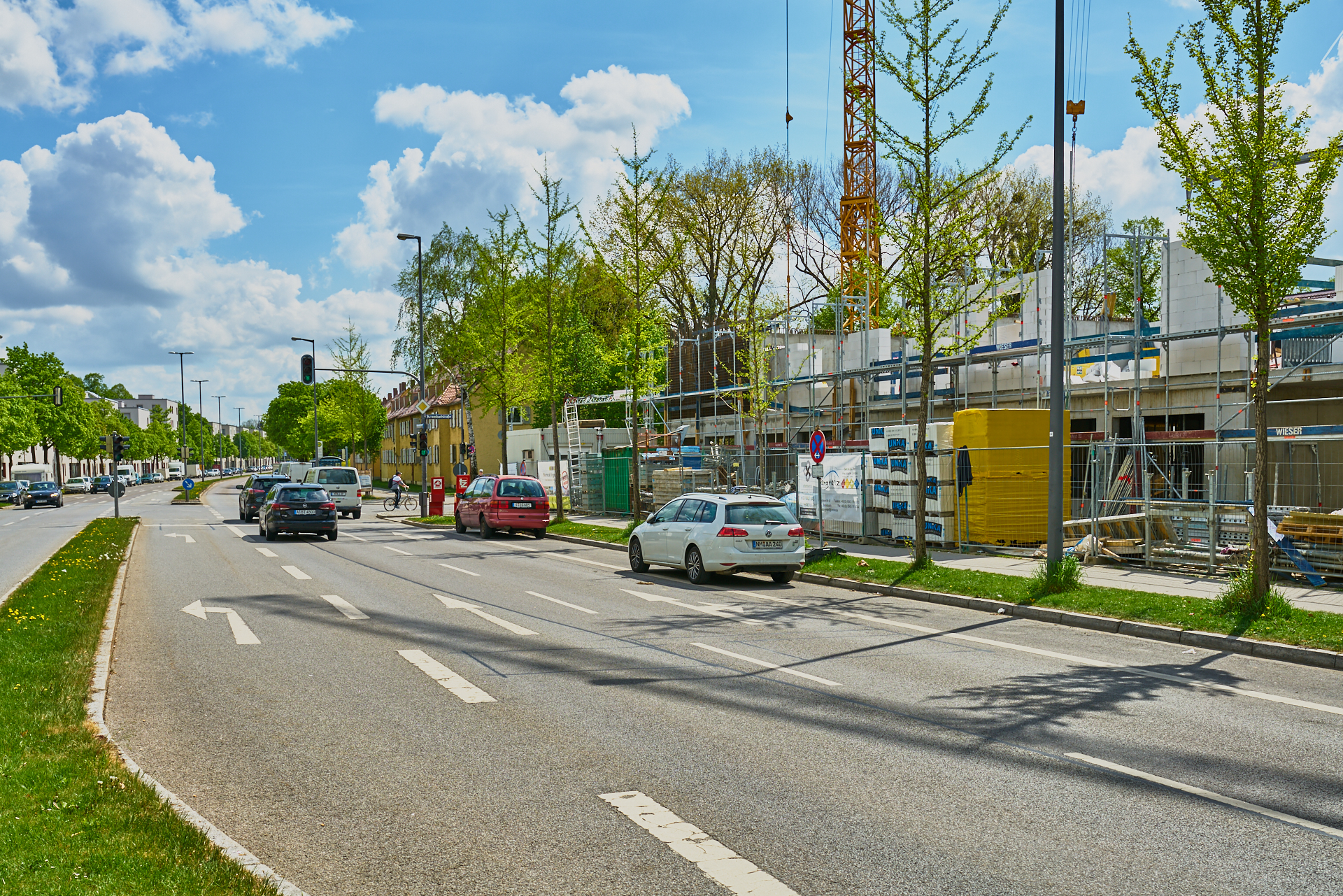 24.04.2018 - Baustelle Maikäfersiedlung in der Bad Schachener Straße in Neuperlach