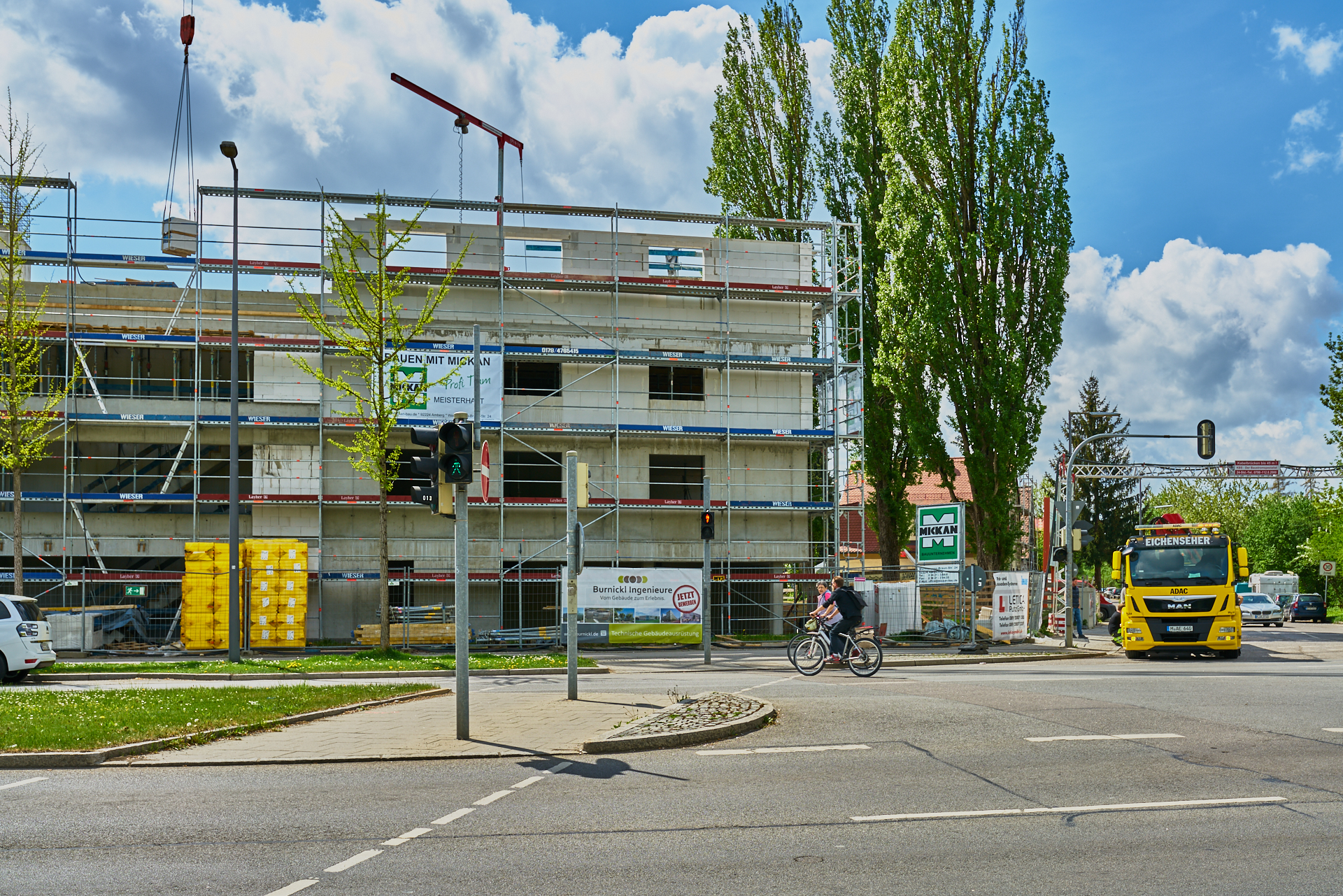 24.04.2018 - Baustelle Maikäfersiedlung in der Bad Schachener Straße in Neuperlach