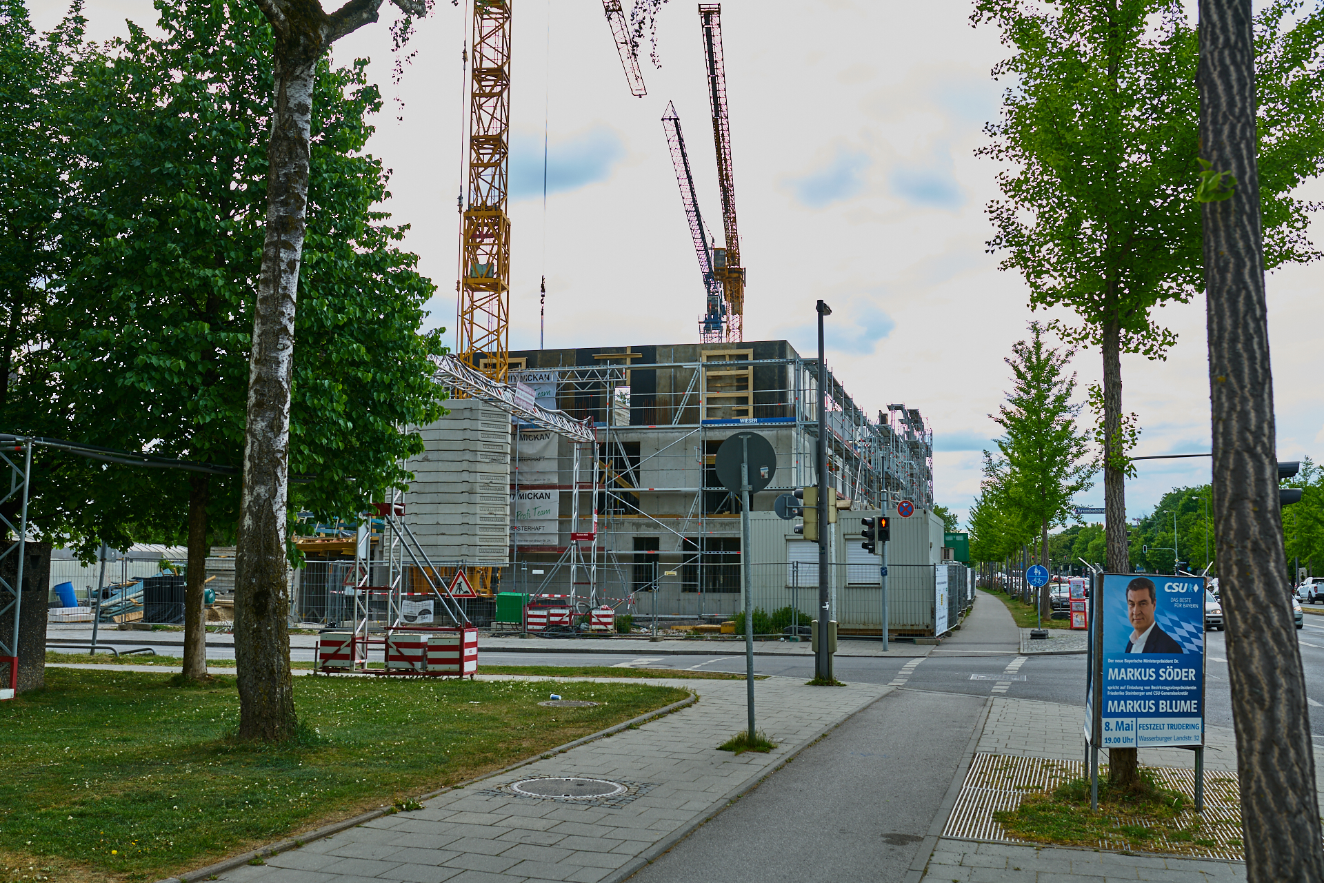 10.05.20018 - Baustelle Maikäfersiedlung in der Bad Schachener Straße in Neuperlach