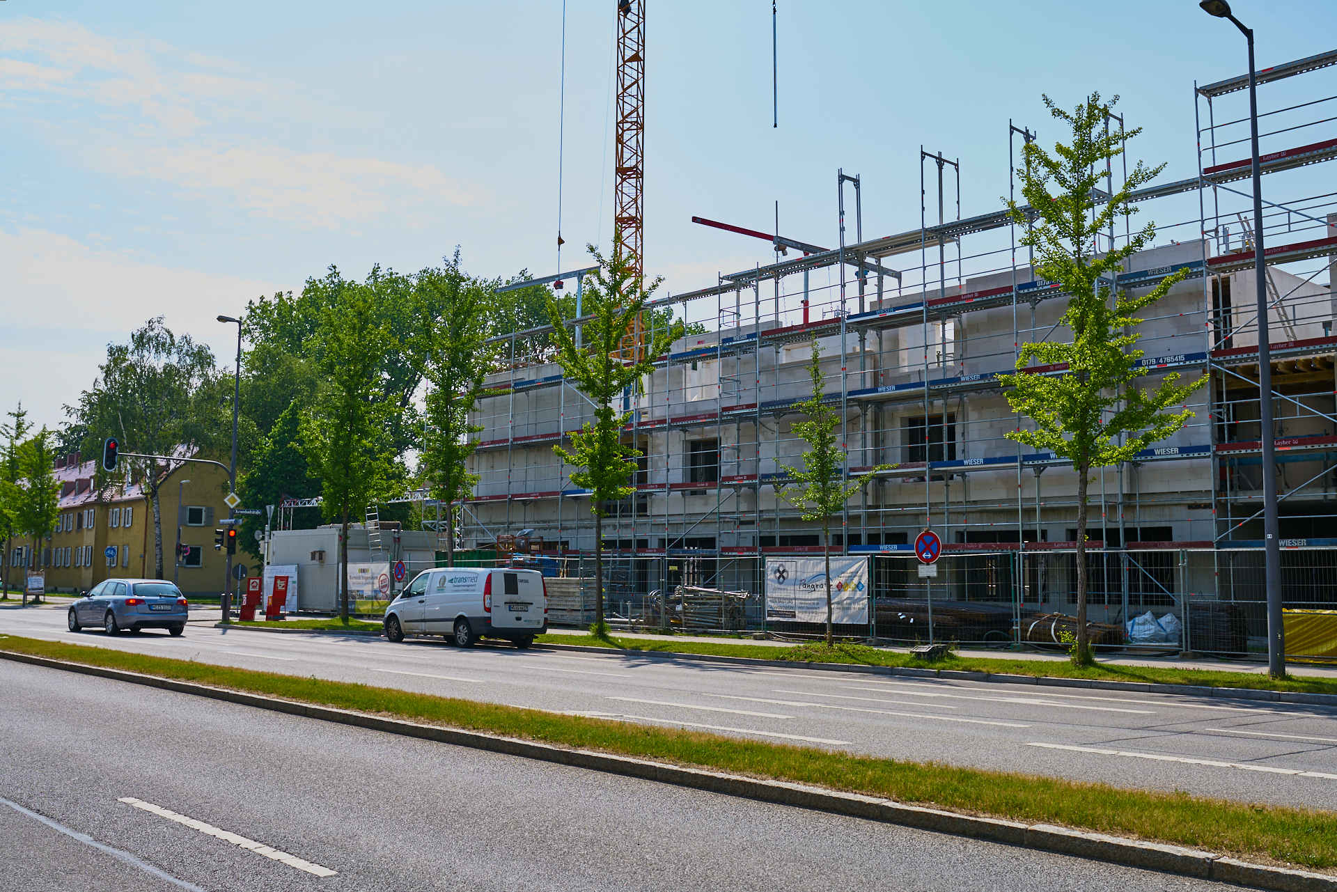 19.05.2018 - Baustelle Maikäfersiedlung in der Bad Schachener Straße in Neuperlach