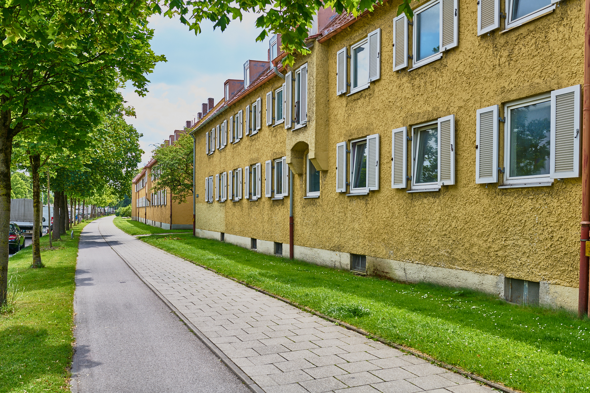 23.06.2018 - Baustelle Maikäfersiedlung in der Bad Schachener Straße in Neuperlach