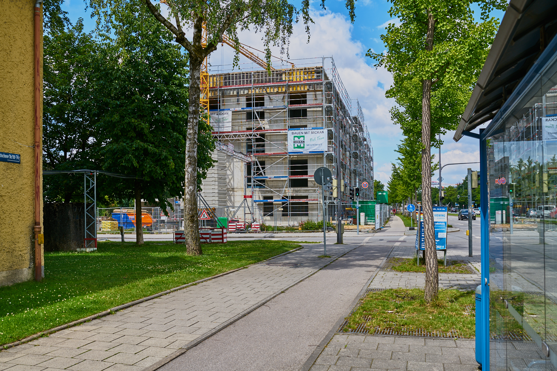 23.06.2018 - Baustelle Maikäfersiedlung in der Bad Schachener Straße in Neuperlach