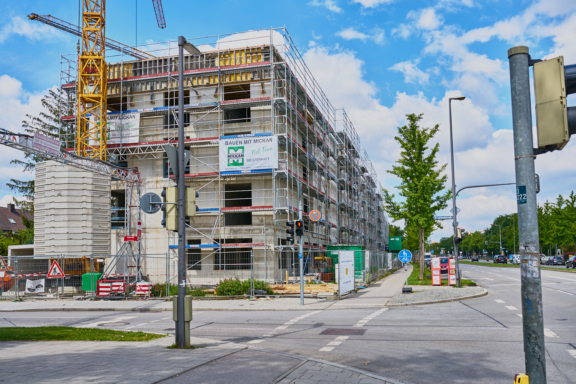 23.06.2018 - Baustelle Maikäfersiedlung in der Bad Schachener Straße in Neuperlach