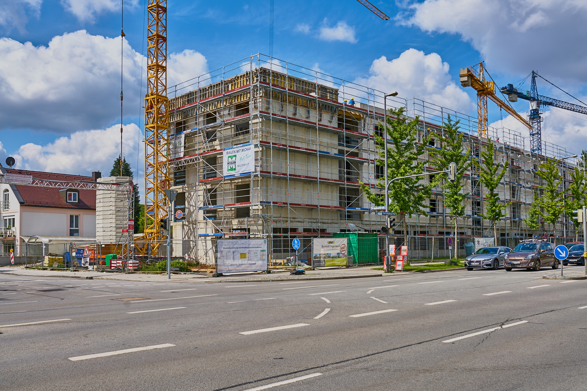 23.06.2018 - Baustelle Maikäfersiedlung in der Bad Schachener Straße in Neuperlach
